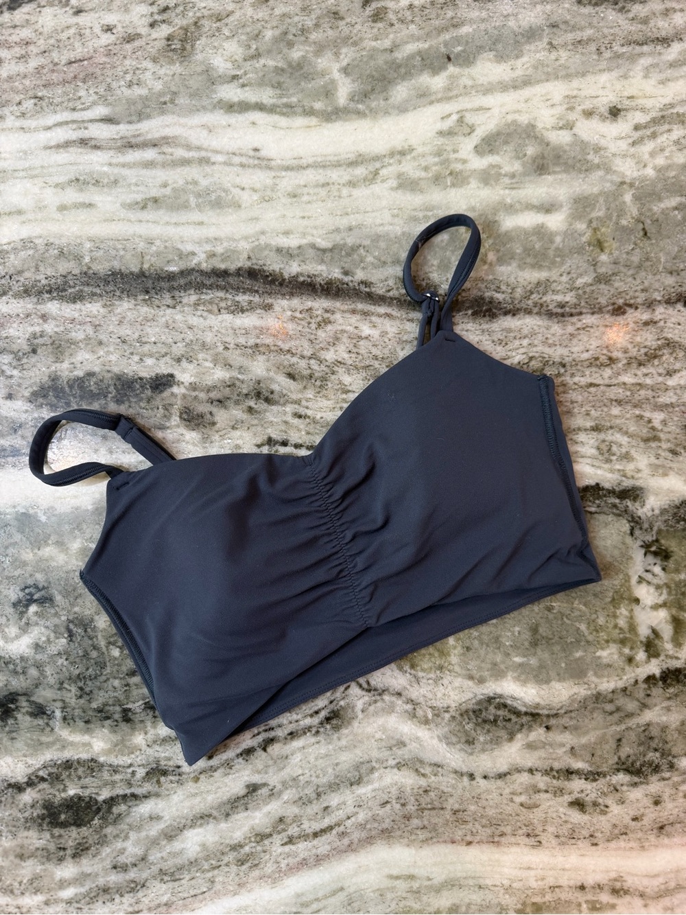 All In Motion Navy Blue Ruched Sports Bra